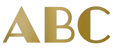 Image of our Broadway font Cast Metal Letter