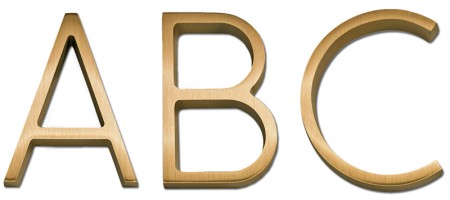 Image of our Ribbon Deep font Cast Metal Letter
