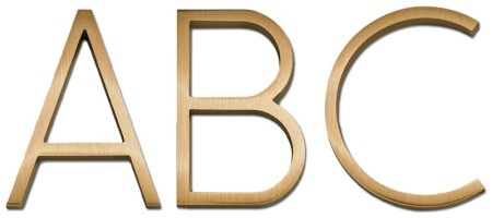 Image of our Ribbon font Cast Metal Letter