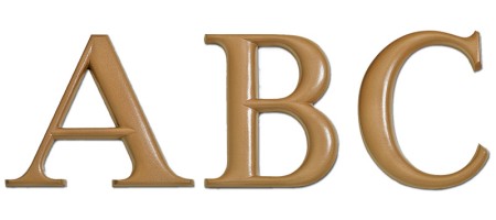 Image of Gemini cast metal letter in ROMAN ROUND font style.