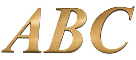 Image of Gemini cast metal letter in TIMES BOLD ITALIC font style.