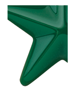 Image of Gemini formed plastic letter using Number 2030 Dark Green CAB Renewal Plastic.