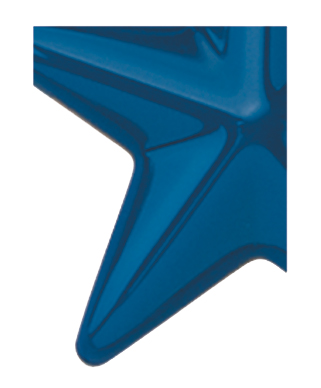 Image of Gemini formed plastic letter using Number 2050 Dark Blue CAB Renewal Plastic.
