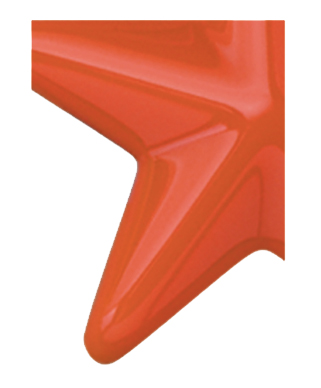 Image of Gemini formed plastic letter using Number 2119 Orange CAB Renewal Plastic.