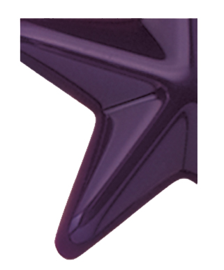 Image of Gemini formed plastic letter using Number 2287 Purple CAB Renewal Plastic.