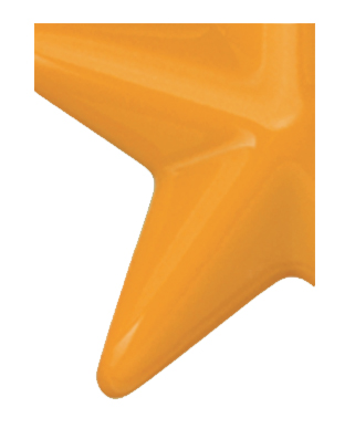 Image of Gemini formed plastic letter using Number 2540 Mango CAB Renewal Plastic.