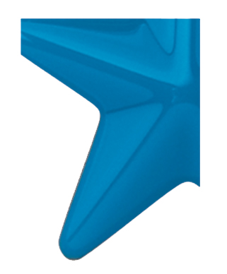 Image of Gemini formed plastic letter using Number 2648 Light Blue CAB Renewal Plastic.