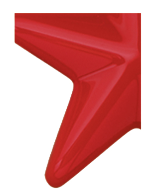 Image of Gemini formed plastic letter using Number 2793 Red CAB Renewal Plastic.
