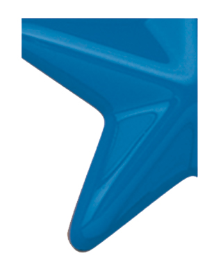 Image of Gemini formed plastic letter using Number 3000 Blue CAB Renewal Plastic.