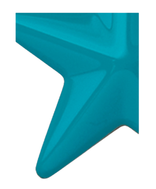 Image of Gemini formed plastic letter using Number 3210 Teal Blue CAB Renewal Plastic.