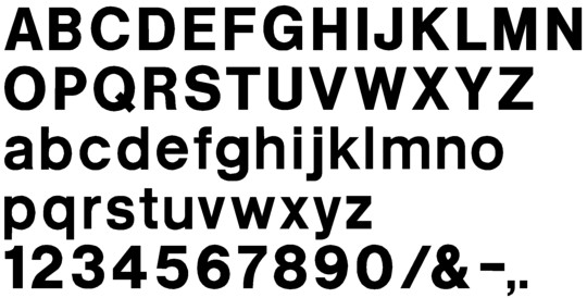 Image of our Helvetica font Formed Plastic Letter