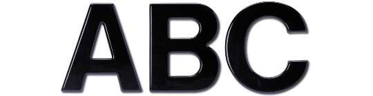 Image of our Helvetica font Formed Plastic Sign Letters