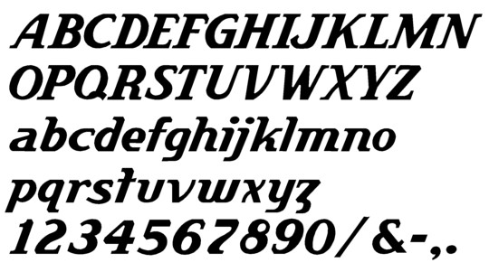 Image of our Herman Italic font Formed Plastic Letter