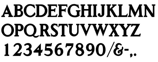 Image of our complete alphabet in Roman Classic font Plastic Formed dimensional Letters