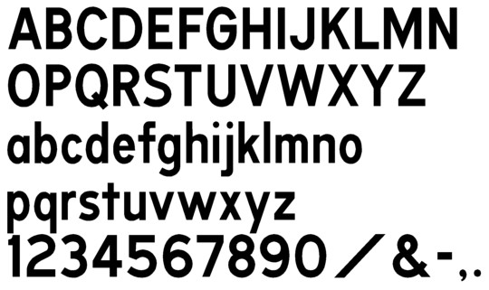 Image of our complete alphabet in Standard Block font Plastic Formed dimensional Letters