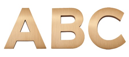 Image of our Adrianna Bold font Cast Metal Letter