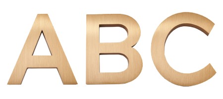 Image of our Adrianna Demibold font Cast Metal Letter
