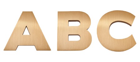 Image of our Adrianna Extra bold font Cast Metal Letter