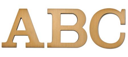 Image of our Clarendon Fortune Bold font Cast Metal Letter
