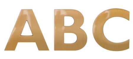 Image of Gemini cast metal letter in GIL SANS BOLD font style.