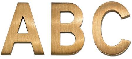 Image of our Standard Block font Cast Metal Letter