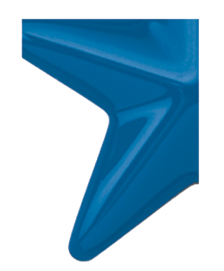 Image of Gemini formed plastic letter using Number 2860 Medium Blue CAB Renewal Plastic.