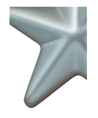 Image of Gemini formed plastic letter using Number 8886 Metallic Silver CAB Renewal Plastic.