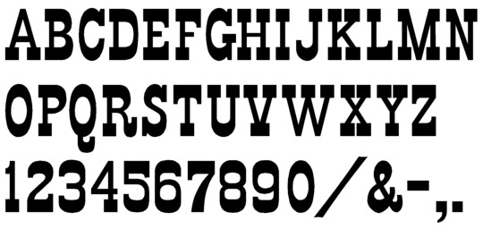 Image of our Barnum font Formed Plastic Letter