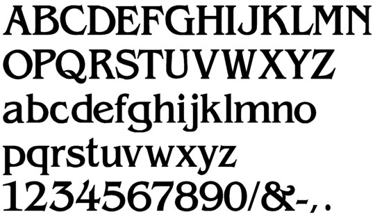 Image of our Benguiat font Formed Plastic Letter