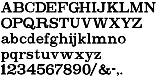 Image of our Clarendon Fortune Bold font Formed Plastic Letter