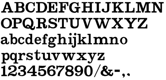 Image of our Consort font Formed Plastic Letter