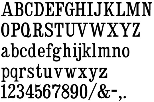 Image of our Consort Condensed font Formed Plastic Letter