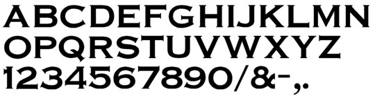 Image of our complete alphabet in Copperplate font Plastic Formed dimensional Letters