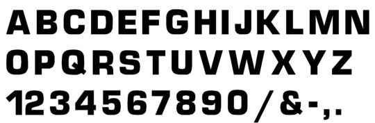 Image of our Eurostyle Bold font Formed Plastic Letter