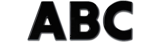 Image of Gemini formed plastic letter in futura-bold font style.