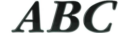 Image of Gemini formed plastic letter in garamond-bold-italic font style.