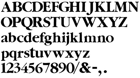 Image of our complete alphabet in Garamond Bold Round font Plastic Formed dimensional Letters