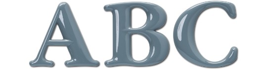 Image of Gemini formed plastic letter in garamond-bold-round font style.