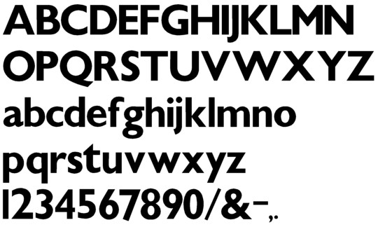 Image of our Gil Sans Bold font Formed Plastic Letter