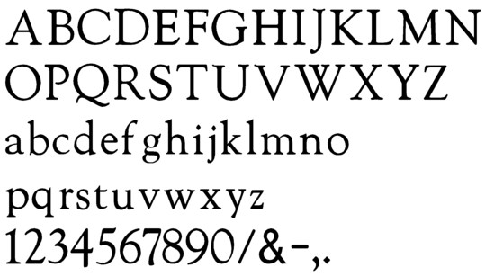 Image of our Goudy Old Style font Formed Plastic Letter