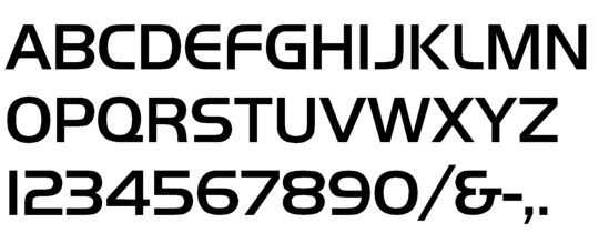 Image of our Harrier font Formed Plastic Letter