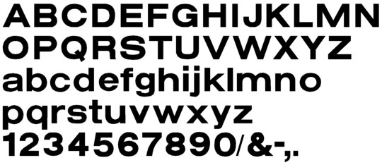 Image of our Helvetica Bold Extended font Formed Plastic Letter
