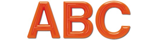 Image of Gemini formed plastic letter in helvetica-round font style.