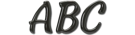 Image of our Italicized Script font foam 3D Letters