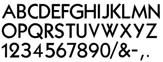 Image of our Kabel font Formed Plastic Letter