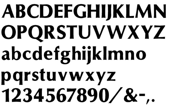 Image of our complete alphabet in Optima Semi Bold font Plastic Formed dimensional Letters