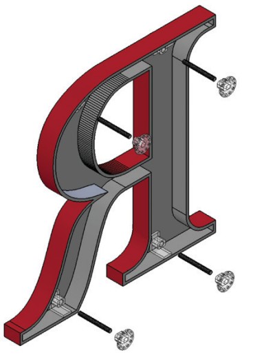 Image of 2d-combination-all mounting for Minnesota Letters