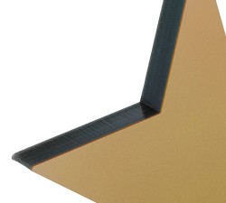 Image of edge on metallic acrylic